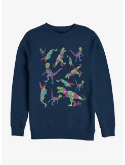 Null Jurassic World Colorful Dino Toss Sweatshirt
