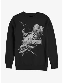 Null Jurassic World Dino Collage Sweatshirt