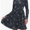HUNIVERS Disney Hocus Pocus Symbols Collar Dress
