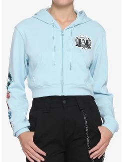Bioworld My Hero Academia Light Blue U.A. High Crop Hoodie