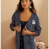HUNIVERS Her Universe Disney Logo Marled Open Cardigan Her Universe Exclusive