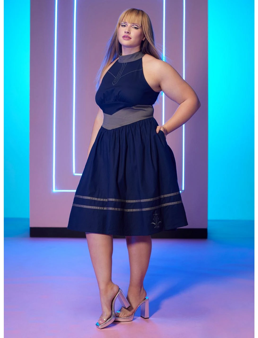 HUNIVERS Her Universe Star Wars Ahsoka Tano Halter Dress Plus Size - Image 2