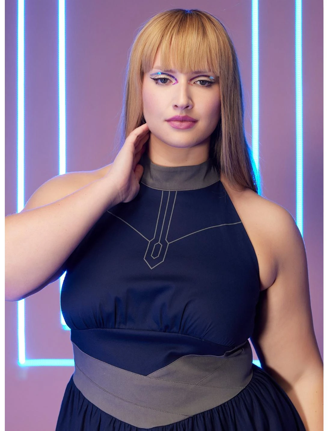 HUNIVERS Her Universe Star Wars Ahsoka Tano Halter Dress Plus Size - Image 5