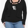 HUNIVERS Studio Ghibli Spirited Away No-Face Tie-Front Cami & Cardigan Set Plus Size