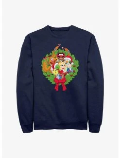 Null Disney The Muppets Group Wreath Sweatshirt