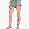 HUNIVERS Her Universe Disney Tinker Bell Green Tie-Dye Soft Shorts