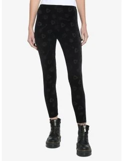 HUNIVERS Coraline Velvet Mesh Icon Leggings