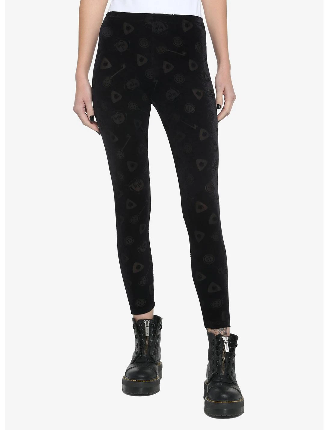HUNIVERS Coraline Velvet Mesh Icon Leggings