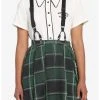 HUNIVERS Harry Potter Slytherin Pleated Suspender Skirt