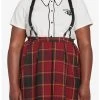 HUNIVERS Harry Potter Gryffindor Pleated Suspender Skirt Plus Size