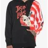 OURUNVRS Friday The 13th Jason Lives Split Tie-Dye Hoodie