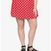 HUNIVERS Red & White Polka Dot Skirt Plus Size