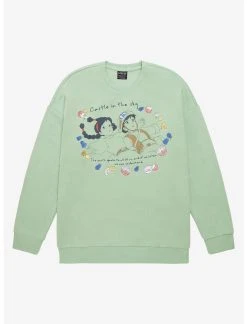 OURUNVRS Our Universe Studio Ghibli Castle In The Sky Sheeta & Pazu Floral Sweatshirt