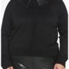 HUNIVERS Black Bat Wing Collar Cardigan Plus Size