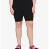 HUNIVERS Black 10 Inch Inseam Bike Shorts Plus Size