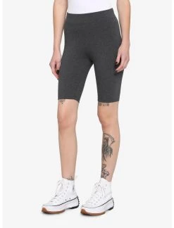 HUNIVERS Charcoal Grey 9 Inch Inseam Bike Shorts
