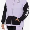 HUNIVERS Kuromi Fortune Teller Color-Block Skimmer Hoodie Plus Size
