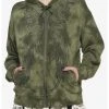 HUNIVERS Fairy Wings Green Tie-Dye Hoodie