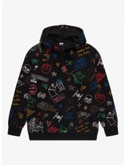 OURUNVRS Star Wars Doodle Icons Allover Print Hoodie
