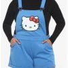 HUNIVERS Hello Kitty Blue Shortalls Plus Size
