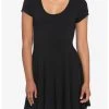 HUNIVERS Black Skater Dress