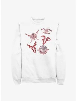 Null Marvel Thor: Love And Thunder New Asgard Symbols Sweatshirt