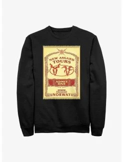 Null Marvel Thor: Love And Thunder New Asgard Tours Poster Sweatshirt