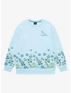 HUNIVERS Disney Princess Cinderella Embroidered Floral Sweatshirt