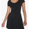 HUNIVERS Black Skater Dress