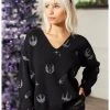 HUNIVERS Her Universe Star Wars Silver Icons V-Neck Sweater
