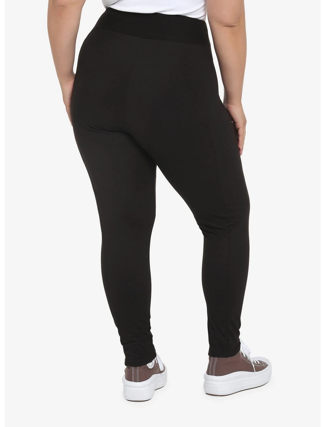 HUNIVERS Black Leggings With Pocket Plus Size - Image 2