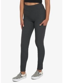 HUNIVERS Charcoal Grey Leggings With Pocket