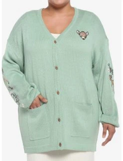 HUNIVERS Disney Bambi Embroidered Cardigan Plus Size
