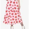 HUNIVERS Pink Strawberry Maxi Skirt