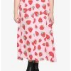 HUNIVERS Pink Strawberry Maxi Skirt Plus Size