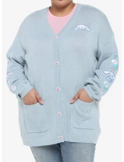 HUNIVERS Cinnamoroll Embroidered Oversized Cardigan Plus Size