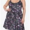 HUNIVERS Dark Rose Velvet Cami Dress Plus Size