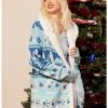 HUNIVERS Disney Lilo & Stitch Fair Isle Sherpa Open Cardigan