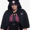 HUNIVERS Kuromi Figural Ears Capelet Plus Size