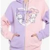 HUNIVERS My Melody & Kuromi Pastel Split Hoodie