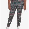 HUNIVERS Her Universe Disney Holiday Mickey Mouse & Friends Fair Isle Leggings Plus Size