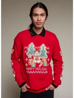 OURUNVRS Our Universe Disney Holiday Mickey Mouse Gingerbread Sweatshirt