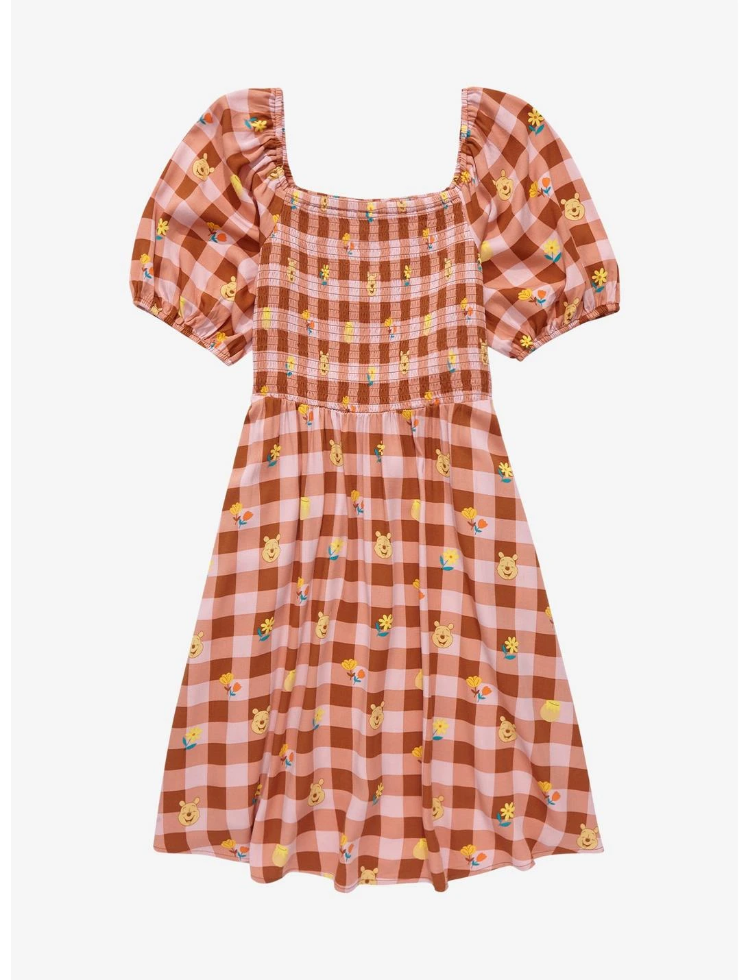 HUNIVERS Her Universe Disney Winnie The Pooh Gingham Smock Dress