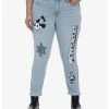 HUNIVERS Disney Mickey Mouse Steamboat Willie Mom Jeans Plus Size