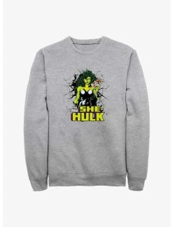 Null Marvel She-Hulk Holding Comic Sweatshirt