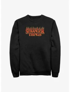 Null Stranger Things Fire Logo Sweatshirt