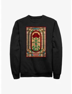Null Stranger Things Stained Glass Door Sweatshirt
