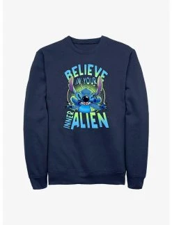 Null Disney Lilo & Stitch Believe In Your Inner Alien Sweatshirt