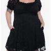 Null Black Lace Babydoll Dress Plus Size