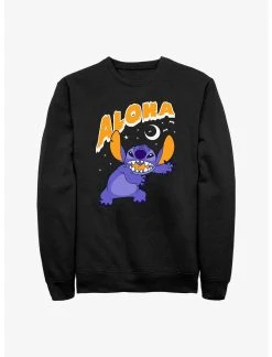 Null Disney Lilo & Stitch Stitch Aloha Scary Moon Sweatshirt